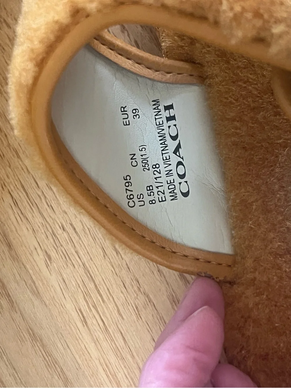 Coach Hollie Shearling flip flops